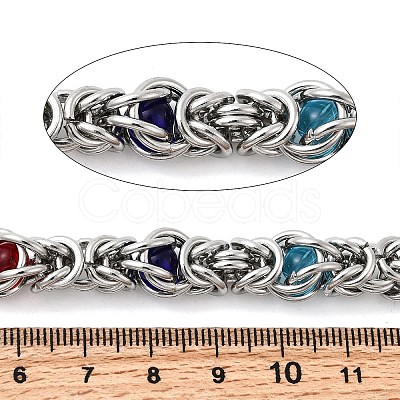 304 Stainless Steel Byzantine Chains CHS-K024-06P-03-1