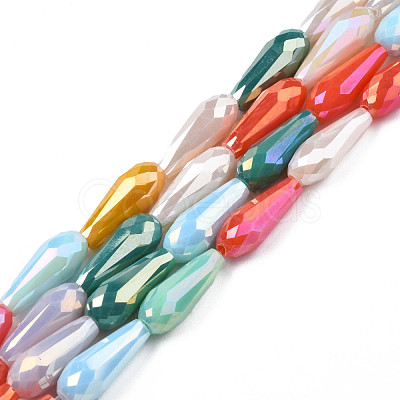 Electroplate Glass Beads Strands EGLA-Q026-013-1