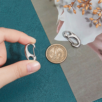 304 Stainless Steel Keychain Clasp Findings STAS-PH0002-24P-1
