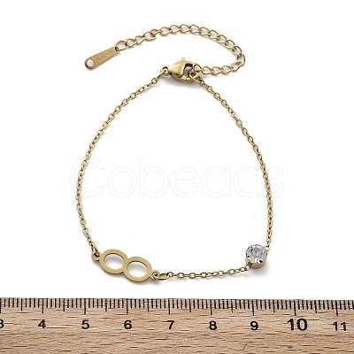 201 Stainless Steel Cable Chain Bracelets BJEW-H205-01C-G-1