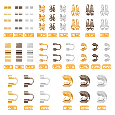 900Pcs 3 Colors Ending Findings Kits for DIY Jewelry KK-SC0001-89-1