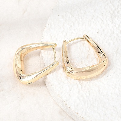 Brass Hoop Earrings for Women KK-CBAD29A-01G-1