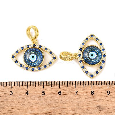 Rack Plating Brass Micro Pave Cubic Zirconia Pendant KK-H486-20G-05-1