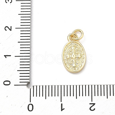 Religion Brass Pendants KK-P345-53G-02-1