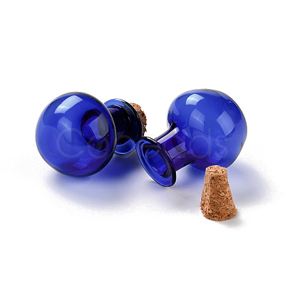Round Glass Cork Bottles Ornament GLAA-D002-03D-1