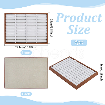 Walnut Wood Jewelry Display Trays AJEW-WH0816-444-1