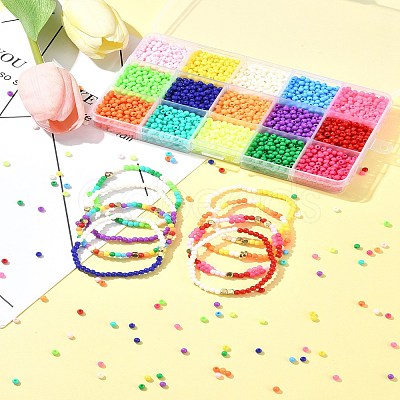 120G 15 Colors Opaque Acrylic Beads SACR-FS0001-28-1
