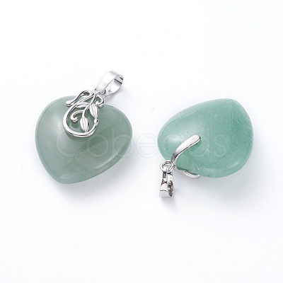 Natural Green Aventurine Pendants G-G807-C01-1