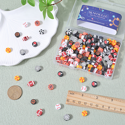 160Pcs 8 Style Handmade Polymer Clay Beads CLAY-SC0001-59-1