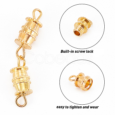 120 Sets 12 Style Brass Screw Clasps KK-PH0001-81-1