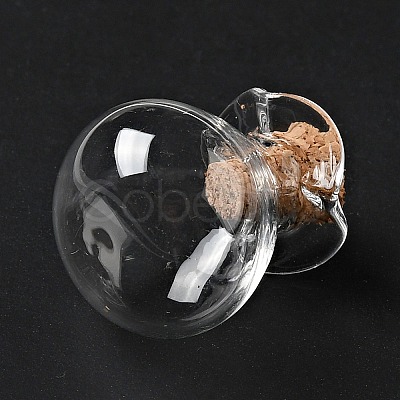 Lucky Bag Shape Glass Cork Bottles Ornament X1-AJEW-A039-02B-1
