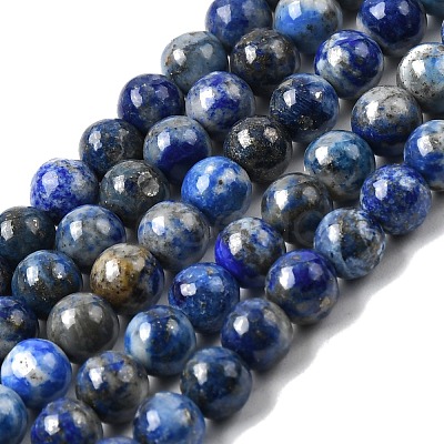 Natural Lapis Lazuli Beads Strands G-G344-A09-6mm-1