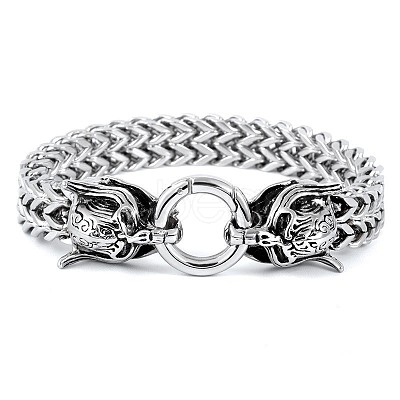 Skull Viking 304 Stainless Steel Wheat Chain Bracelets for Men FS-WGC8E20-07-1