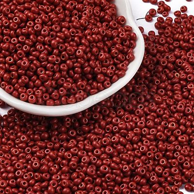 8/0 Baking Paint Glass Seed Beads SEED-M012-02A-43-1