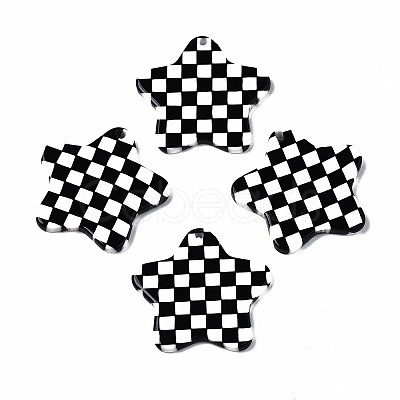 Opaque Cellulose Acetate(Resin) Pendants X-KY-Q057-004A-01-1