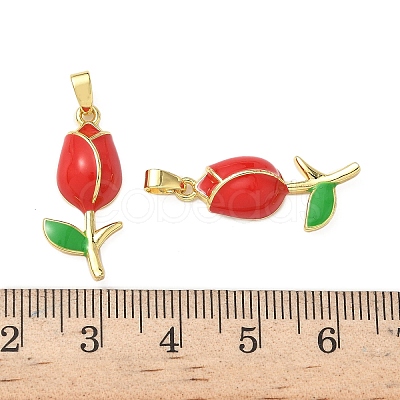 Brass Enamel Pendants KK-I371-33G-02-1