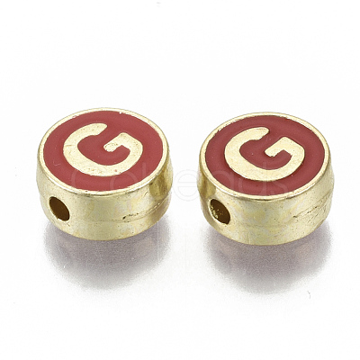 Alloy Enamel Beads X-ENAM-S122-028G-NR-1