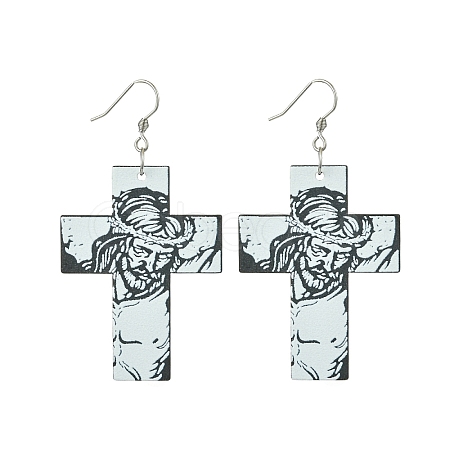 304 Stainless Steel Dangle Earrings EJEW-FS00010-1