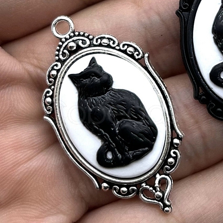 Tibetan Style Alloy Enamel Pendants PW-WG3399A-01-1