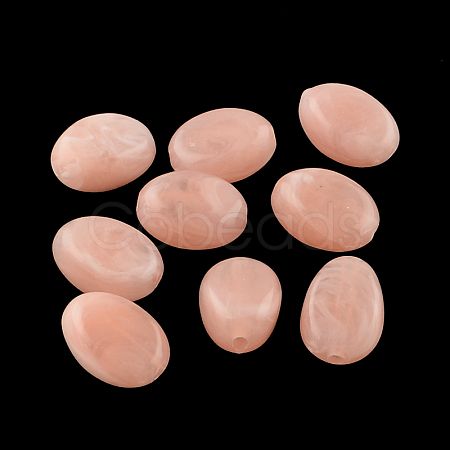 Oval Imitation Gemstone Acrylic Beads OACR-R052-28-1
