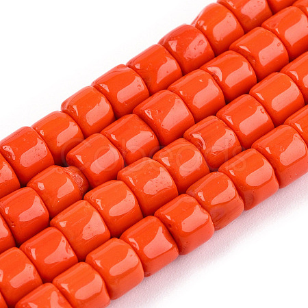 Opaque Solid Glass Bead Strands X-GLAA-N047-09-F02-1