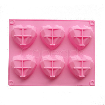 Food Grade Silicone Heart-shaped Molds Trays BAKE-PW0001-065B-1