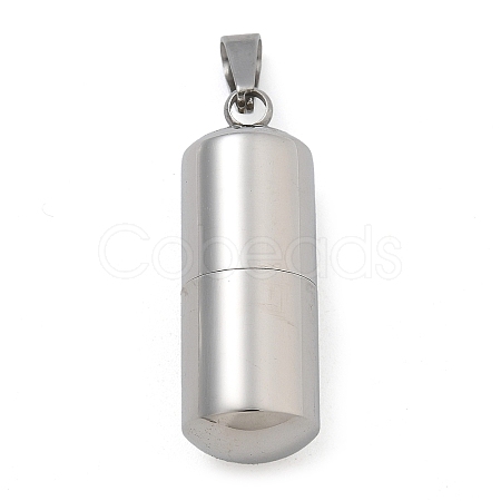 304 Stainless Steel Openable Urn Ashes Pendants STAS-M084-05F-1