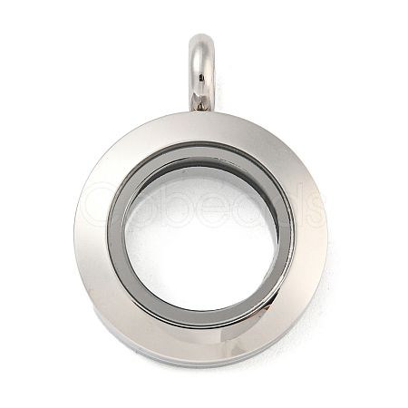 304 Stainless Steel Floating Locket Pendants STAS-E443-41P-1