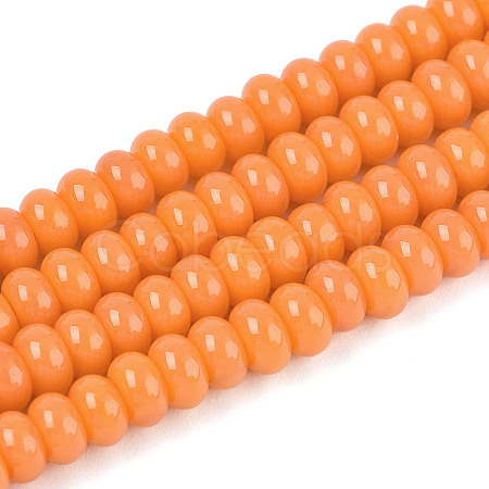 Opaque Solid Color Glass Beads Strands GLAA-ZX008-4mm-18L-1