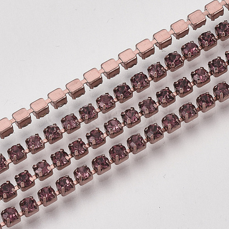 Electrophoresis Iron Rhinestone Strass Chains CHC-Q009-SS12-B08-1