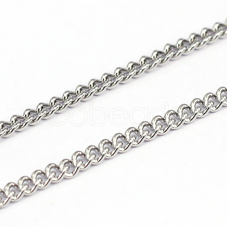 Tarnish Resistant 304 Stainless Steel Curb Chains CHS-O005-21B-1