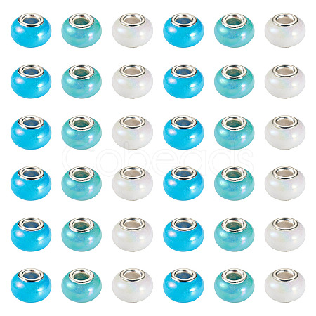 150Pcs Opaque Resin European Beads RESI-TA0004-72C-1