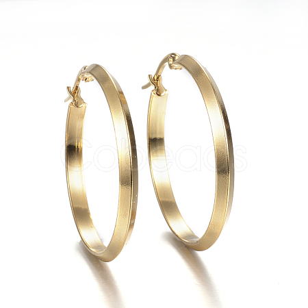 304 Stainless Steel Hoop Earrings X-EJEW-P091-34A-1