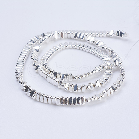 Electroplate Non-magnetic Synthetic Hematite Beads Strands G-J382-2x4x2mm-B04-1