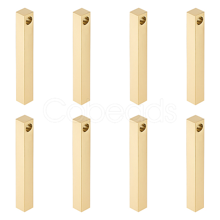 8Pcs 304 Stainless Steel Polished Pendant STAS-UN0055-98-1