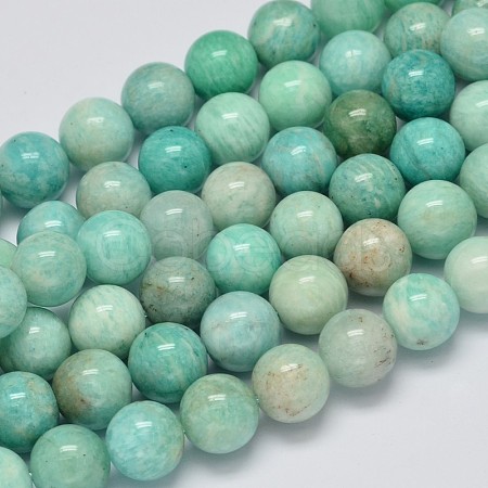 Natural Amazonite Beads Strands G-K068-03-12mm-1