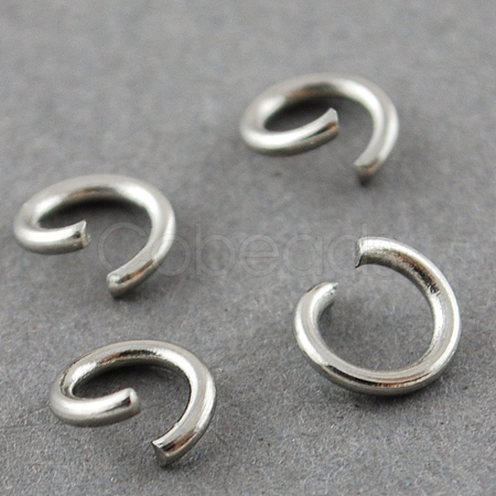 Tarnish Resistant 304 Stainless Steel Open Jump Rings A-STAS-R049-5x0.7mm-1