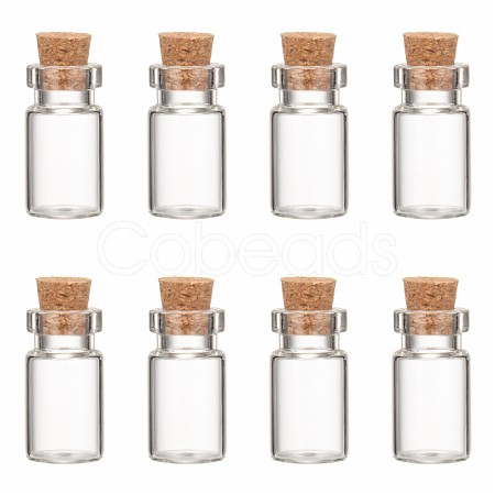 Glass Wishing Bottle Bead Containers X-CON-Q014-1