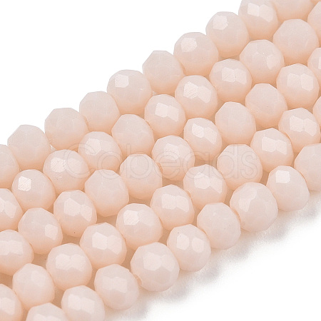 Opaque Solid Color Glass Beads Strands EGLA-A034-P8mm-D17-1