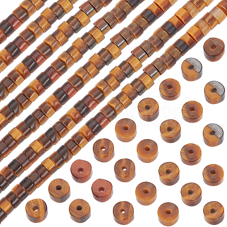 1 Strand Natural Tiger Eye Beads Strands G-BBC0001-25-1