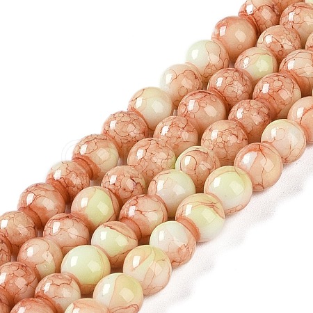 Baking Paint Glass Bead Strands GLAA-H031-01A-02-1