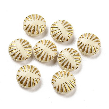Plating Opaque Acrylic Beads OACR-B013-07-1