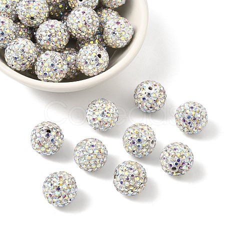 Pave Disco Ball Beads RB-Q195-14mm-AB-1