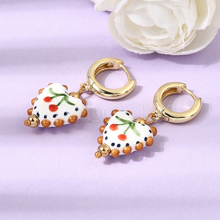 Brass Hoop Dangle Earrings KK-CBA8324-26G-03-1