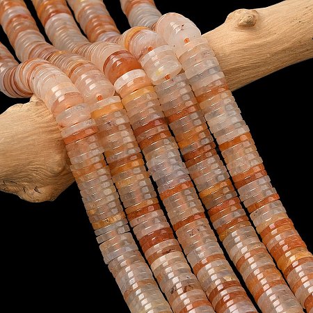 Natural Honey Jade Beads Strands G-G329-B02-8x1mm-1
