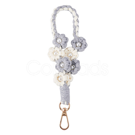 Hand-woven Flower Pendant Decorations KEYC-TAC0009-02KCG-06-1