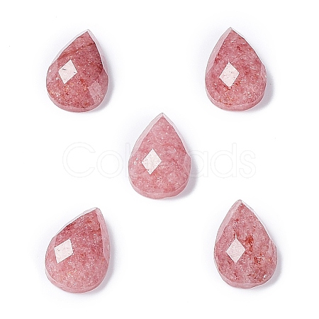Natural Strawberry Quartz Cabochons G-G0001-B03-1