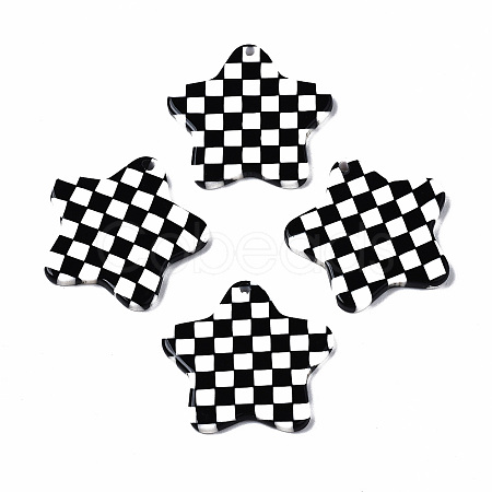 Opaque Cellulose Acetate(Resin) Pendants X-KY-Q057-004A-01-1