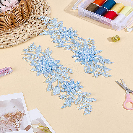 1 Pair Polyester Embroidery Sequin Costume Accessories DIY-LP0004-45-1
