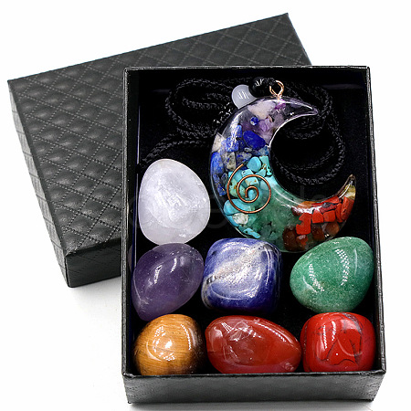 7 Chakra Healing Crystal Stones Kits WG51860-01-1